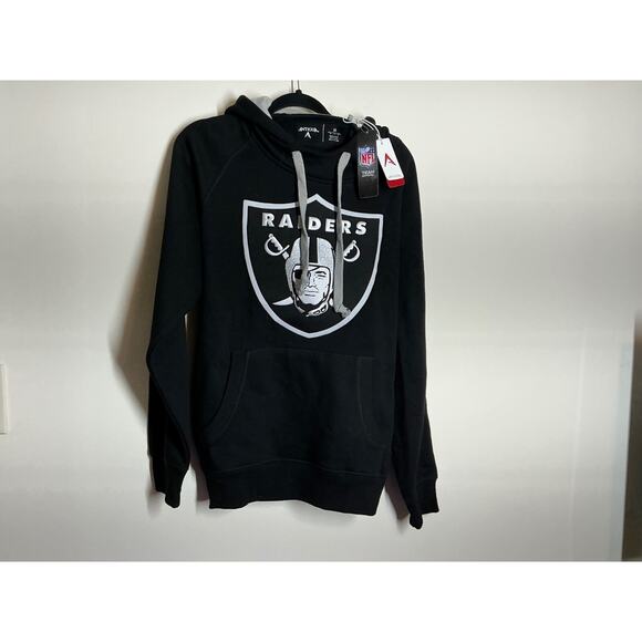 Oakland Raiders HOODY YOUTH/BOYS COTTON LOGO BLACK size M - Picture 1 of 5